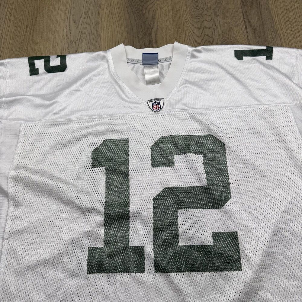 Green Bay Packers Jersey Mens 2XL White Away NFL Football Reebok Aaron Rodgers - Picture 2 of 11